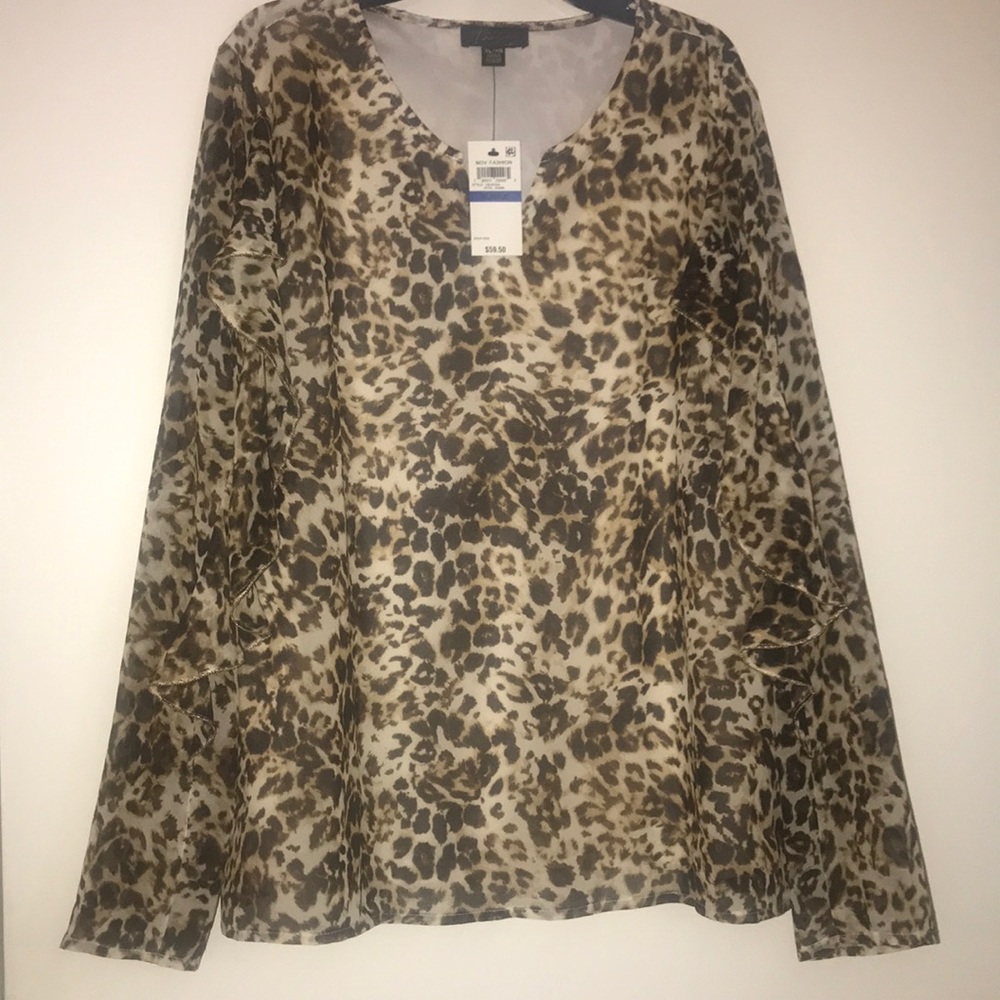 Animal print blouse